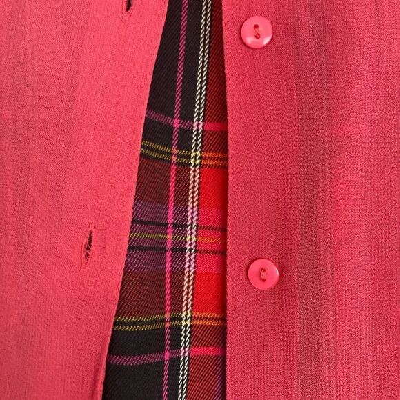 Trina Turk chic plaid cropped straight pants w/ great pockets all year weight - Picture 11 of 11